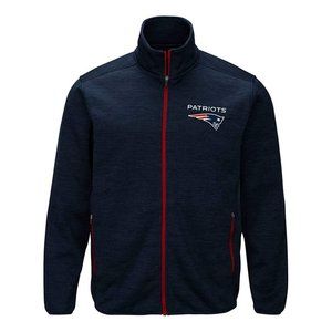 GIII New England Patriots Men's High Jump Space-Dye Jacket - Navy Blue (Medium)